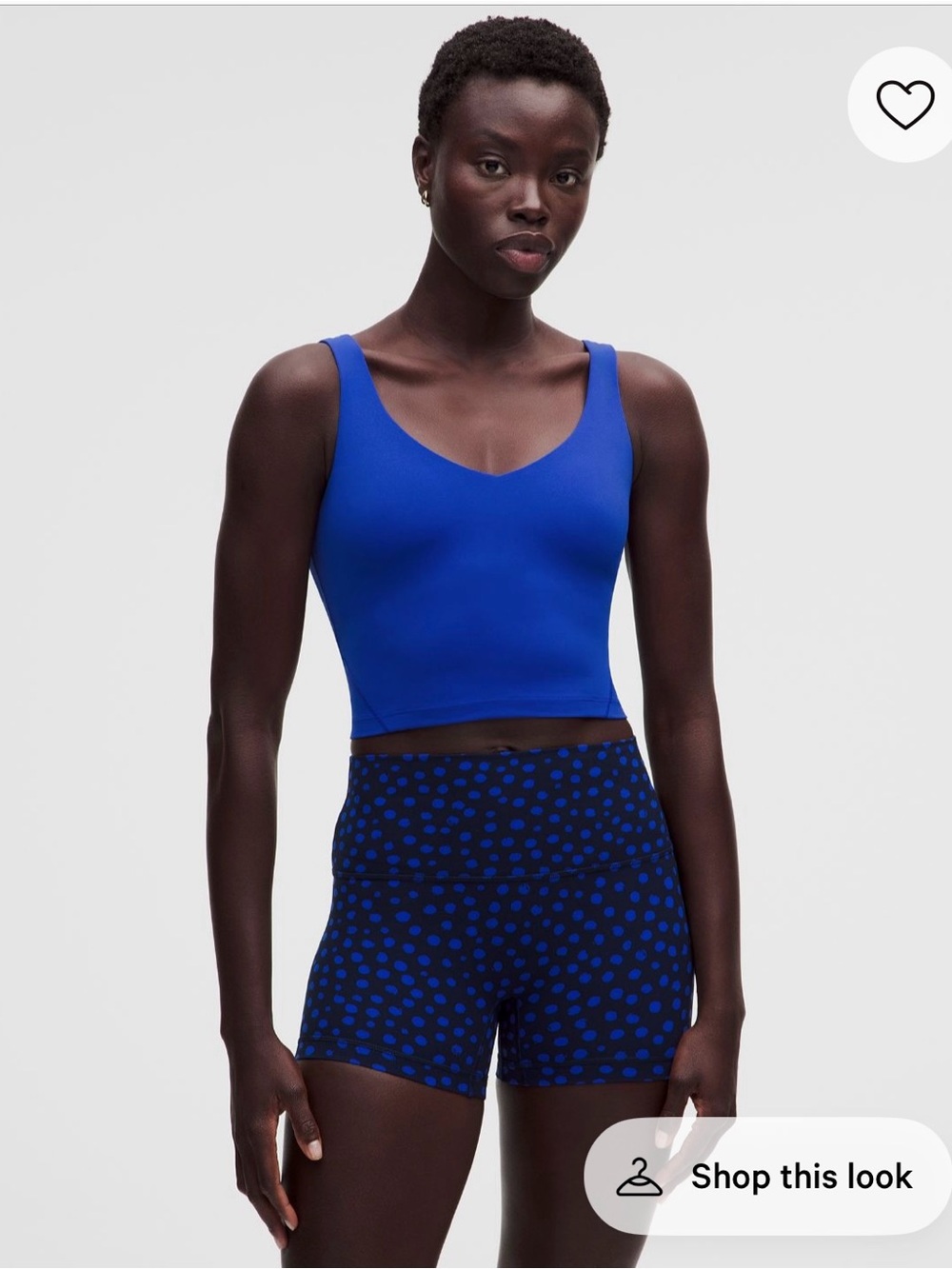 lululemon athletica Scoop-Neck Cropped Tank - Electric Blue *WORN ONCE